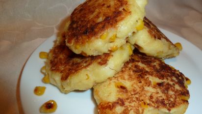 Corn cake with cheese