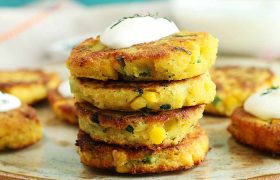 Corn cake with cheese