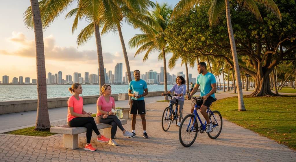 Miami resident choosing healthy snacks after work