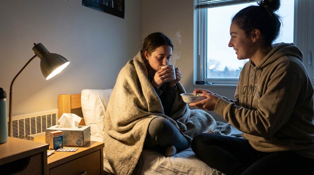 Chicago family supporting winter illness recovery at home