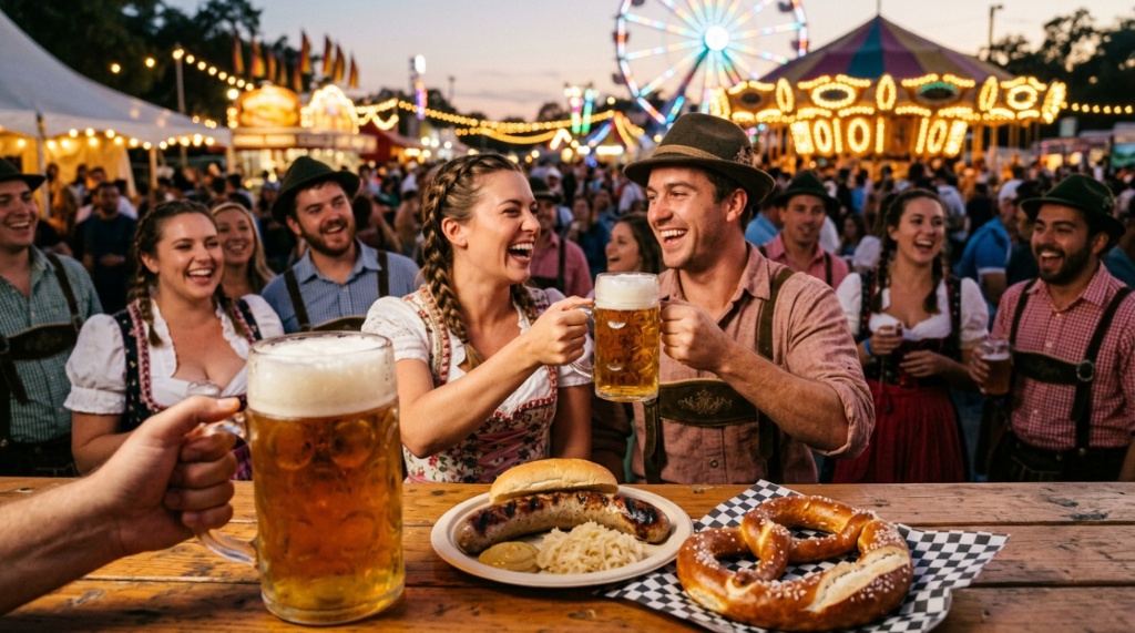 Wurstfest 2026 visitors enjoying German food, beer and festival entertainment